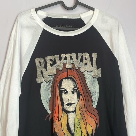 SELENA GOMEZ 2016 Revival Tour Raglan Baseball Jersey T-shirt size XL - Picture 2 of 12